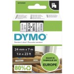 DYMO páska D1 24mm x 7m, černá na bílé, 53713, S0720930 – Zboží Mobilmania