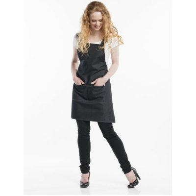 Chaud Devant Kuchařská džínová zástěra Fusion Black Denim Black – Hledejceny.cz