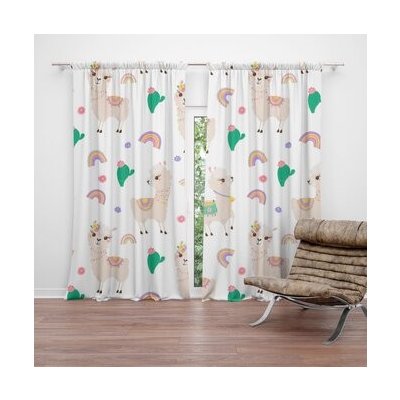 Sablio Závěs Roztomilé lamy: 2ks 140x250cm – Hledejceny.cz