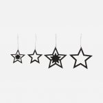 Vánoční ozdoby Stars Black set 4 ks House Doctor – Hledejceny.cz