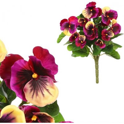 Maceška - fialovo-žlutá – Zboží Dáma