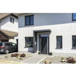 Gutta BS Plus 160 antracit 160x90 cm levý bok s poštovní schránkou a nerezovým odtokem – Hledejceny.cz