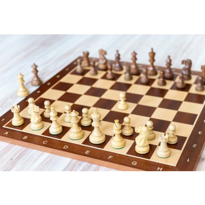 Dřevěná šachová souprava KLASIK s javorovou šachovnicí MAXI – Sleviste.cz