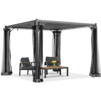 Garden Point pergola Malaga 3x4 m s moskytiérou Antracitová – Sleviste.cz