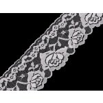 Silonová krajka šíře 70 mm, střední, 1 bílá – Zboží Dáma