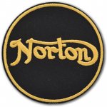 Moto nášivka Norton Black 8 cm – Zboží Dáma