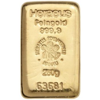 Heraeus zlatý slitek 250 g