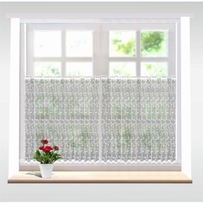 Záclona markizeta Amelie s výšivkou výška 40cm - 40 cm 9352 – Zboží Mobilmania