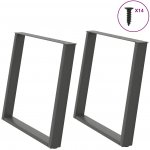 Omaxi 311375 Nohy k jídelnímu stolu ve tvaru U 2 ks antracitové 100 x 72-73 cm ocelové – Hledejceny.cz