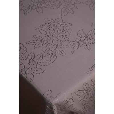 KONSIMO Šedý ubrus LUCES se vzorem květin 140x220 cm