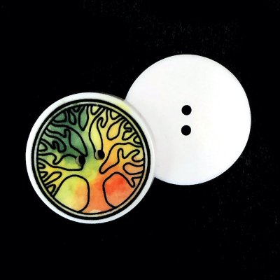 GU523, Knoflík plastový, 1 ks, Strom života, 36 " / 1kus – Zbozi.Blesk.cz