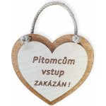 Dekorace z Řečice Srdce"pitomcům vstup zakázán" – Hledejceny.cz