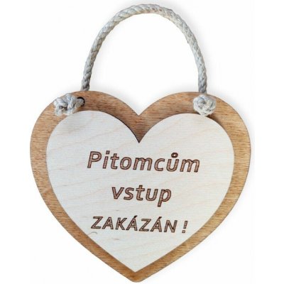 Dekorace z Řečice Srdce"pitomcům vstup zakázán" – Hledejceny.cz