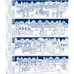 Okenní fólie pruhy 70 x 20 cm Vánoce na náměstí set – Zboží Dáma