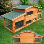 Agrofortel Dřevěná králíkárna 180 x 62 x 72 cm – Zboží Dáma