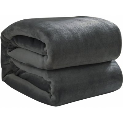 Ruhhy Plyšová přikrývka 160x200 Přehoz na postel 4 sezóny Teplá světle měkká šedá 22695 – Zboží Dáma