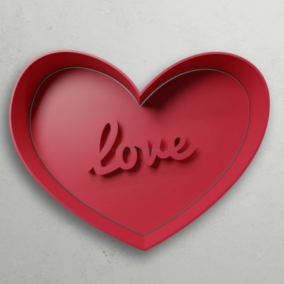 Vykrajovátko - Srdce s nápisem Love Velikost: 8 cm – Hledejceny.cz