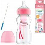 Dr.Browns láhev antikolik Options široké hrdlo plast růžová WB91601 270ml – Zboží Mobilmania