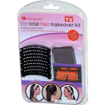 Čelenka a spona do vlasů Hairagami - Total hair makeover kit Varianta: Černá – Hledejceny.cz