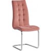 Jídelní židle MOB Farando New růžová / chrom