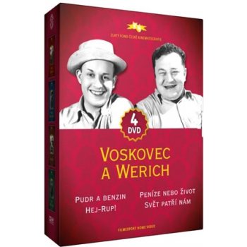 4x voskovec a werich - pudr a benzin/peníze nebo život/hej-rup!/svět patří nám box DVD