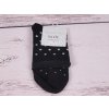 CNB Berlin ponožky DE 34323 se zdravotním nevírajícím ruličkovým lemem černé s bílými puntíky