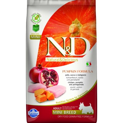 N&D Pumpkin Dog Adult Mini Grain Free Chicken & Pomegranate 2,5 kg