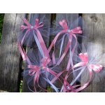 Mašle na kliky nebo zrcátka - tylová s růžovou 324 – Zboží Dáma