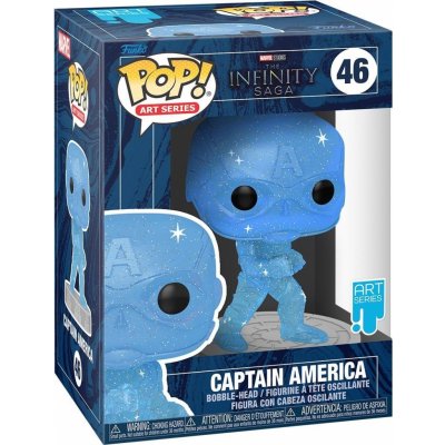 Funko Pop! Infinity Saga Captain America Blue Art SeriesBobble-Head – Zboží Mobilmania