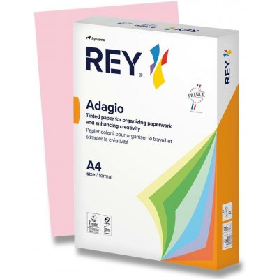 Rey Adagio barevný papír A4 80 g 500 listů pastelově růžový – Sleviste.cz
