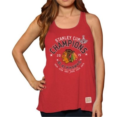 Original Retro Brand Chicago Blackhawks Stanley Cup Champions Relaxed Tank