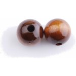 Dřevěné korálky 16mm - 2ks Barva: sv. hnědá – Zboží Dáma