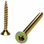 Vrut se zápustnou hlavou, TORX, plný závit, žlutý zinek 5 x 70 TRX25, balení 200 ks – Hledejceny.cz