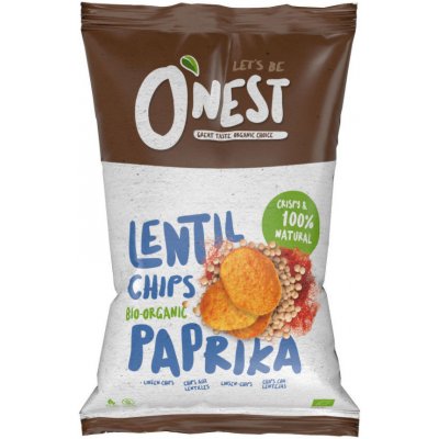 O´NEST Chipsy čočkové paprika BIO 40 g – Zbozi.Blesk.cz