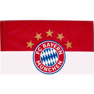 FC BAYERN MNICHOV Vlajka FC Bayern, Znak klubu a 5 hvězd, Červeno-bílá, 150x100 cm – Hledejceny.cz