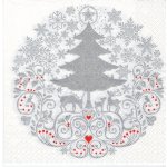 Ubrousek 33 x 33 cm Vánoční stromeček – HobbyKompas.cz