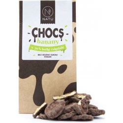 Natu Chocs Banány v 70% hořké čokoládě 100 g