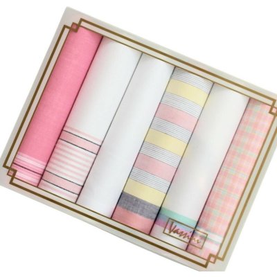 Ëtex Dámské látkové kapesníky VASSINI - 6 kusů růžové – Hledejceny.cz