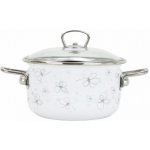 BELIS Smaltovaný hrnec se skleněnou poklicí 16 cm 1.5 l PREMIUM bílý 71916-041DPIN3 – Zboží Mobilmania