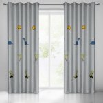 DĚTSKÝ ZÁVĚS DINO 140X250 CM STŘÍBRNÝ – Hledejceny.cz