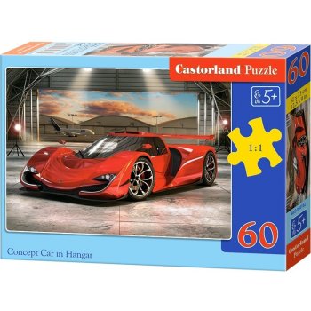 Castorland Červené auto koncept v garáži 60 dílků