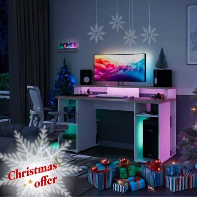 Parisot Aldo Herní počítačový stůl Level white – Zboží Dáma