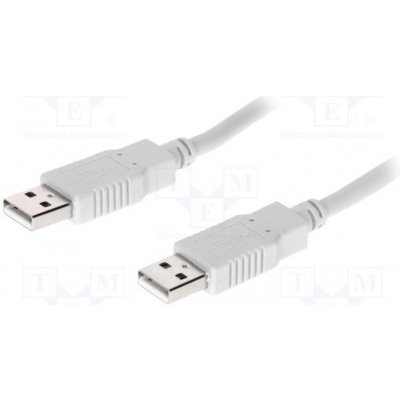 BQ Cable CAB-USB2AA/1.0-GY USB 2.0, USB A vidlice, z obou stran, 1m, šedý – Zbozi.Blesk.cz