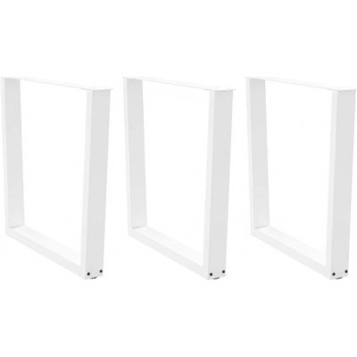 Omaxi 958304 Nohy k jídelnímu stolu ve tvaru V 3 ks bílé 80 x 72-73,3 cm ocel – Zboží Dáma