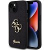 Pouzdro a kryt na mobilní telefon Apple Pouzdro Guess PU 4G Strass Triangle Metal Logo iPhone 15 Plus černé