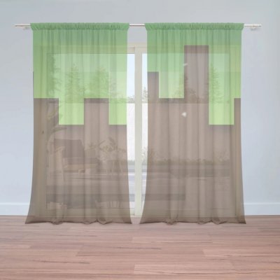 SABLIO Záclony Green Blocks 2: 2ks 150x250cm – Hledejceny.cz