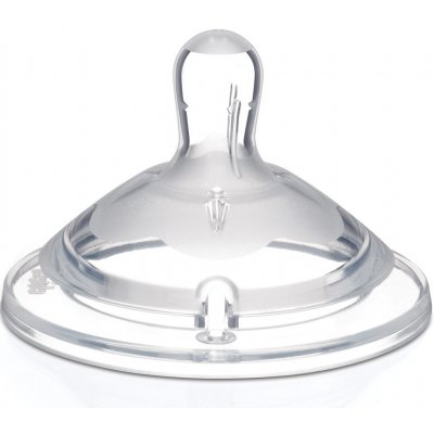 Chicco dudlík na láhev Natural Feeling silikon rychlý průtok 2 ks V001515 – Zboží Dáma