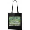 Nákupní taška a košík Plátěná taška Cloude Monet Japonský most Černá