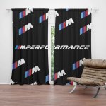 Sablio Závěs MPERFORMANCE černý vzor: 2ks 140x250cm – Hledejceny.cz