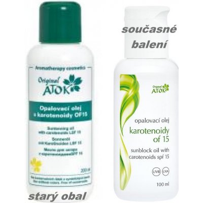 Original Atok opalovací olej s karotenoidy SPF15 200 ml – Hledejceny.cz